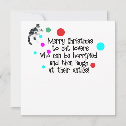 Katten willen gewoon vlinderkerstKaart hebben (Achterkant)