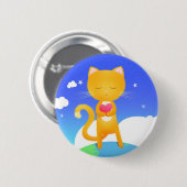 Katten willen wereldvrede - speldbord ronde button 5,7 cm (Voorkant /achterkant)