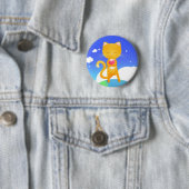 Katten willen wereldvrede - speldbord ronde button 5,7 cm (In situ)