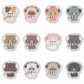 Katten Winter Herfst Kerst Sticker (Voorkant)