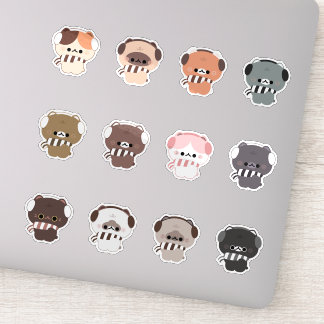 Katten Winter Herfst Kerst Sticker