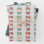 Katten Winter Wonderland Inpakpapier Vel (In situ)