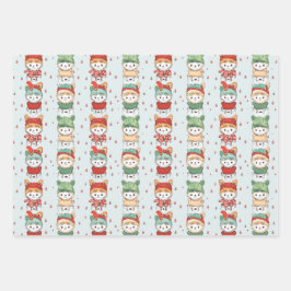 Katten Winter Wonderland Inpakpapier Vel