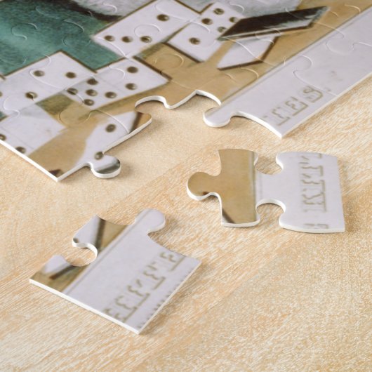 Katten Witte Katten die Dominoes-Currier afspelen  Legpuzzel (Zijkant)