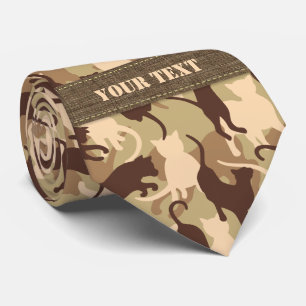 Katten Woestijn Camouflage Stropdas
