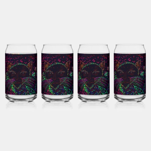 Katten wonderland blikvorm glas (Voorkant)