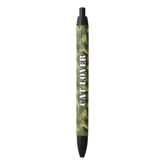 Katten Woodland Camouflage Black Ink Pen (Voorkant Verticaal)
