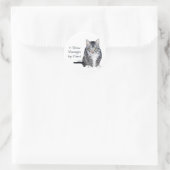 Katten Woorden van Wijsheid - Meow Ronde Sticker (Tas)