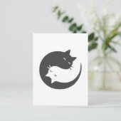 Katten yin en yang mandala - Kies achtergrondkleur Briefkaart (Staand voorkant)