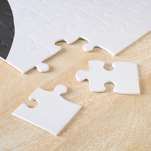 Katten yin en yang mandala - Kies achtergrondkleur Legpuzzel (Zijkant)