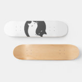 Katten yin en yang mandala - Kies achtergrondkleur Persoonlijk Skateboard (Horizontaal)