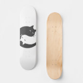 Katten yin en yang mandala - Kies achtergrondkleur Persoonlijk Skateboard (Voorkant)