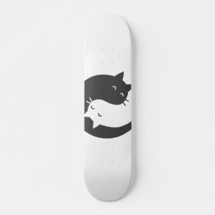 Katten yin en yang mandala - Kies achtergrondkleur Persoonlijk Skateboard