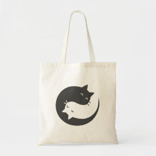 Katten yin en yang mandala - Kies achtergrondkleur Tote Bag