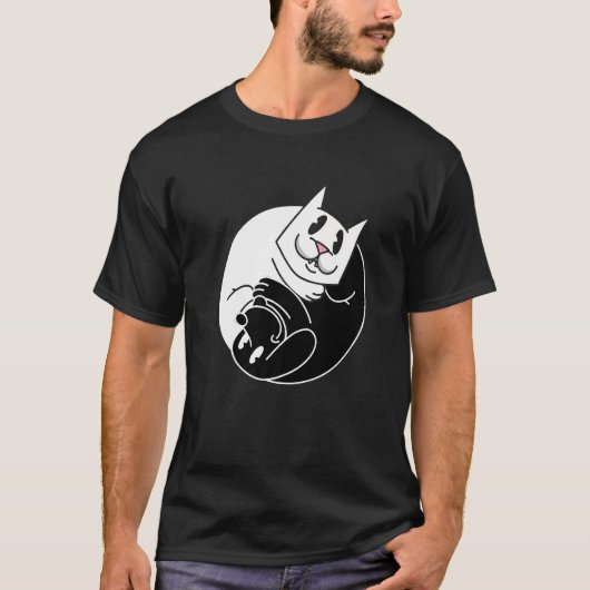 Katten Ying Honden Yang T-shirt (Voorkant)