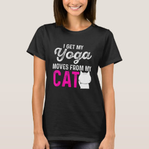 Katten Yoga Posities T-shirt voor Yogi of Kattenli