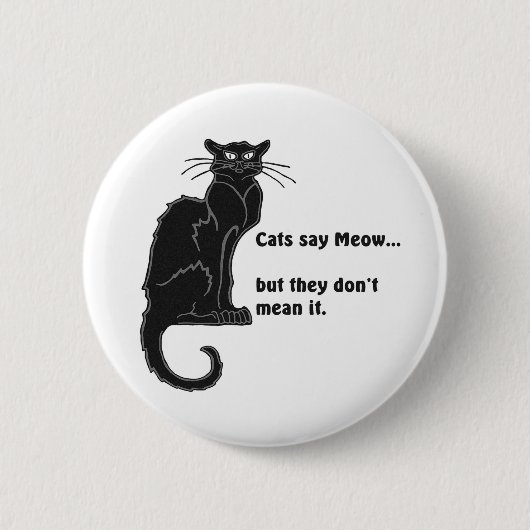 Katten zeggen miauw... Button (Voorkant)