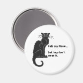 Katten zeggen miauw... Magneet (Voorkant / Achterkant)