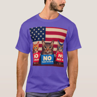 Katten zeggen nee jongen t-shirt