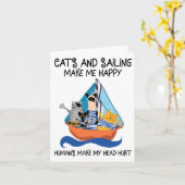 Katten Zeilen Maken Me Gelukkig Zeil Bootanker Sai Kaart (Gele Bloem)