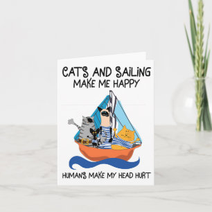 Katten zeilen maken me gelukkig zeilboten anker ze kaart
