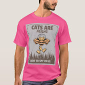 Katten zijn aliens t-shirt (Voorkant)