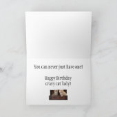 Katten zijn als aardappelchips Grappige verjaardag Kaart (Binnen)