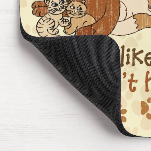 Katten zijn als aardappelchips Grunge Version Muismat (Hoek)