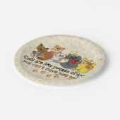 Katten zijn als aardappelchips papieren bordje (Gekanteld)