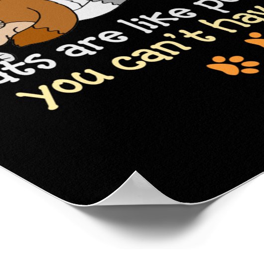 Katten zijn als aardappelchips poster (Hoek)