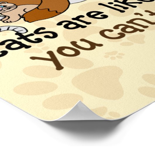 Katten zijn als aardappelchips poster (Hoek)