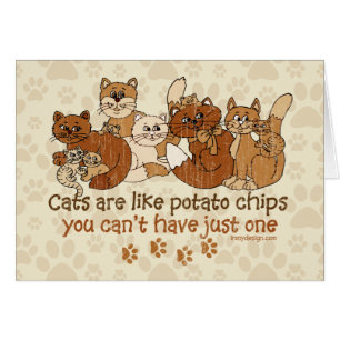 Katten zijn als aardappelchips Rustic