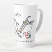 Katten zijn als aardappelchips/speciaal gepersonal latte mok (Rechterhoek)