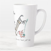 Katten zijn als aardappelchips/speciaal gepersonal latte mok (Rechts)