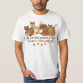 Katten zijn als aardappelchips t-shirt (Voorkant)