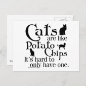Katten zijn als chips... briefkaart (Voorkant / Achterkant)