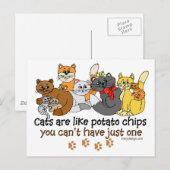 Katten zijn als chips briefkaart (Voorkant / Achterkant)