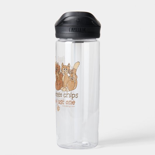 Katten zijn als chips Cute Waterfles (Achterkant)