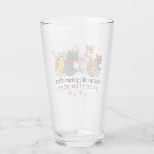 Katten zijn als chips glas (Achterkant)