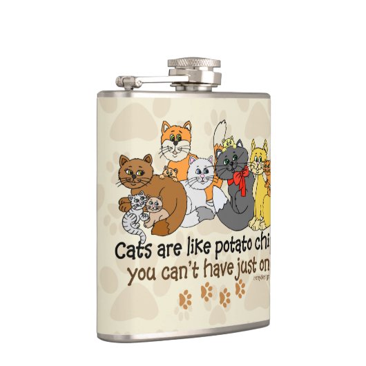 Katten zijn als chips heupfles (Rechts)