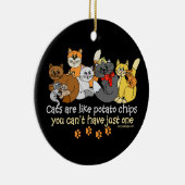 Katten zijn als chips keramisch ornament (Rechts)