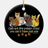 Katten zijn als chips keramisch ornament (Achterkant)
