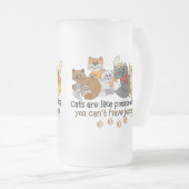 Katten zijn als chips matglas bierpul (Voorkant rechts)