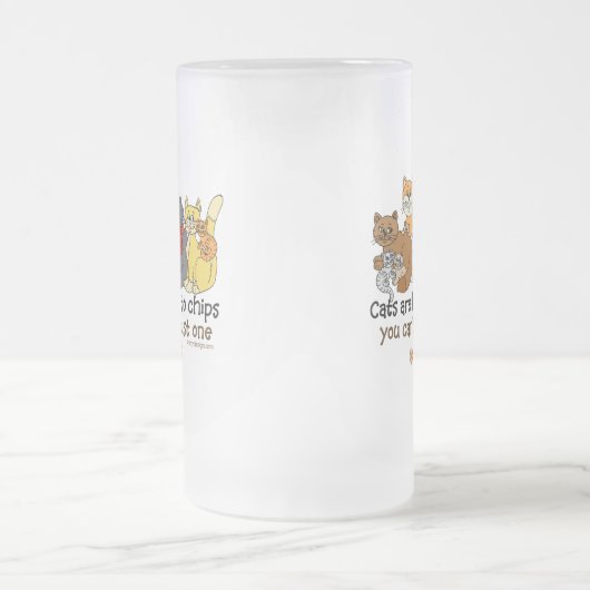 Katten zijn als chips matglas bierpul (Center)