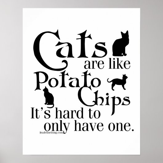 Katten zijn als chips... poster (Voorkant)