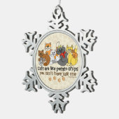 Katten zijn als chips tin sneeuwvlok ornament (Rechts)