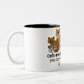 Katten zijn als chips tweekleurige koffiemok (Links)