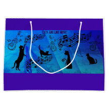 Katten zijn als muziek: muziekstaven en gitaren te