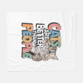 Katten zijn beter dan mensen - Gezellige deken voo (Voorkant (Horizontaal))