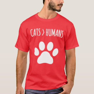 Katten zijn beter dan mensen Grappige kat Quote gr T-shirt